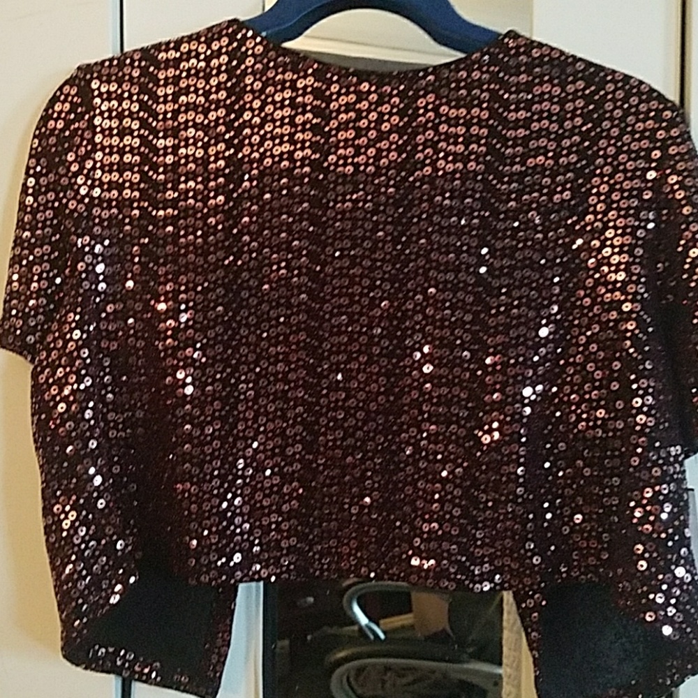 Jasmine Sequence Open Back Crop Top